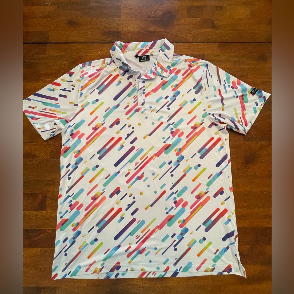 GreenSide Golf Vibrant Multicolor Men's Polo Shirt XL